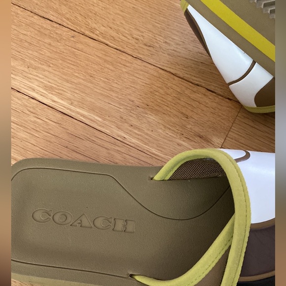 New Coach CA326 Mens Size 11 Light Surplus Sport Colorblock Slides Sandals $179 - Picture 4 of 7